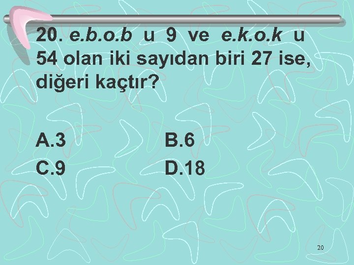 20. e. b. o. b u 9 ve e. k. o. k u 54