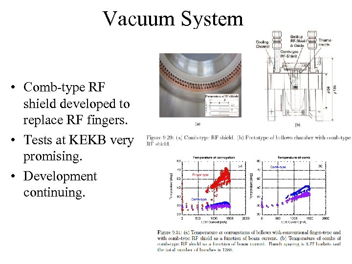 Vacuum System • Comb-type RF shield developed to replace RF fingers. • Tests at