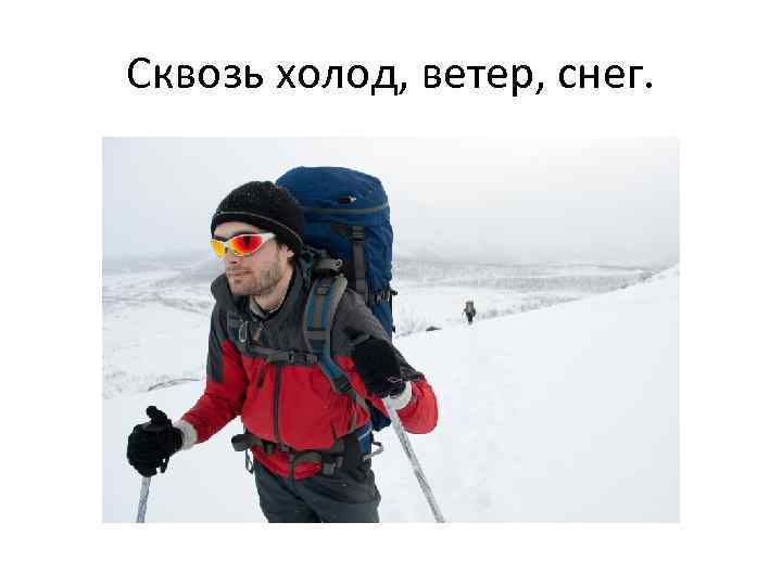 Сквозь холод, ветер, снег. 