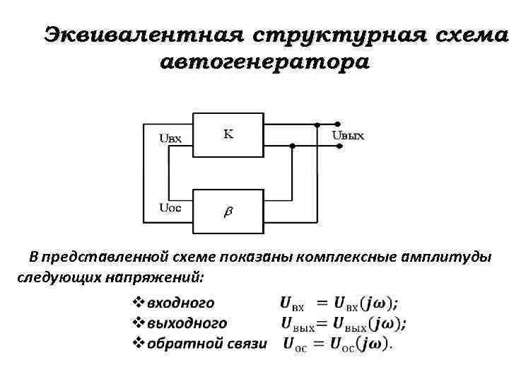 Структурная схема автогенератора схема