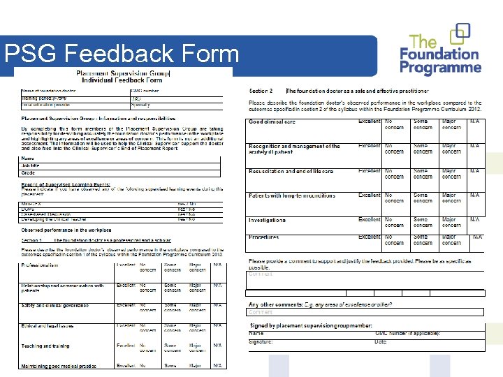 PSG Feedback Form 