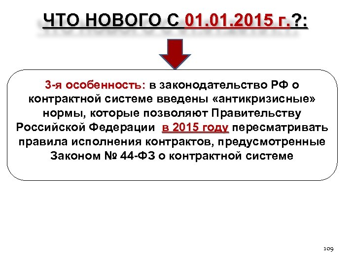 ЧТО НОВОГО С 01. 2015 г. ? : 3 -я особенность: в законодательство РФ