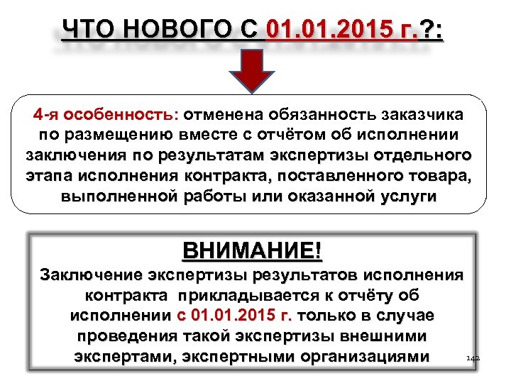 ЧТО НОВОГО С 01. 2015 г. ? : 4 -я особенность: отменена обязанность заказчика