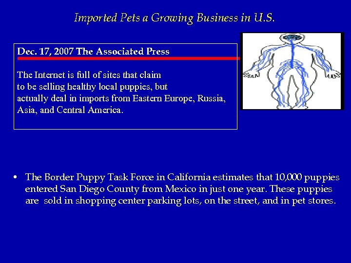 Imported Pets a Growing Business in U. S. Dec. 17, 2007 The Associated Press