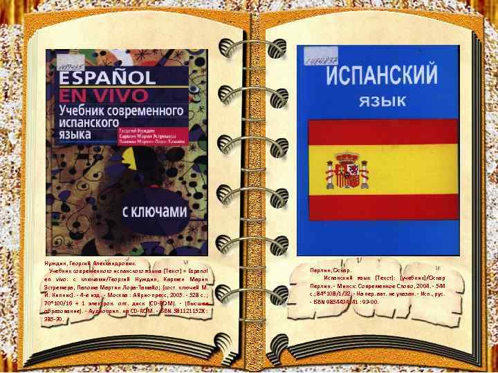 Нуждин, Георгий Александрович. Учебник современного испанского языка [Текст] = Espanol en vivo: с ключами/Георгий