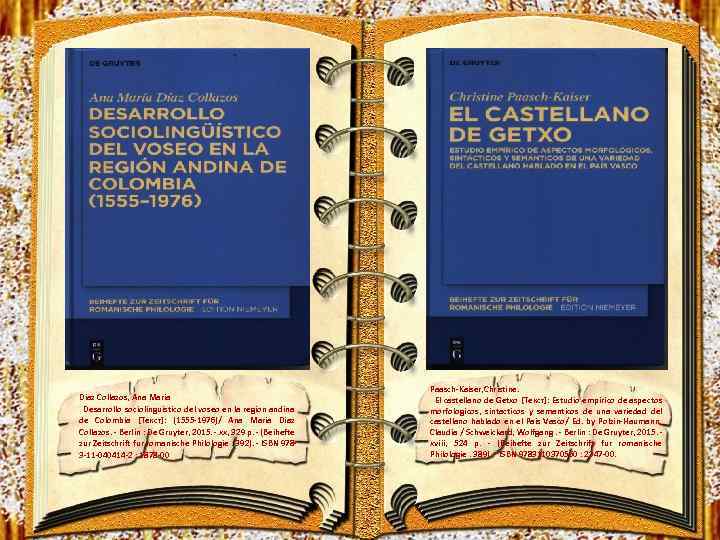 Diaz Collazos, Ana Maria Desarrollo sociolinguistico del voseo en la region andina de Colombia