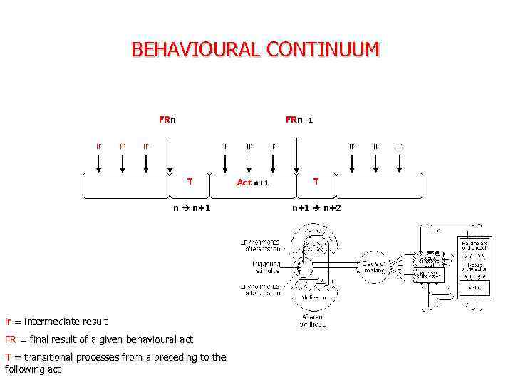 BEHAVIOURAL CONTINUUM FRn ir ir FRn+1 ir ir T n n+1 ir = intermediate