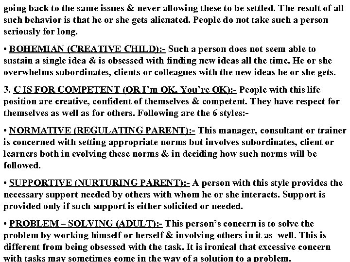 going back to the same issues & never allowing these to be settled. The