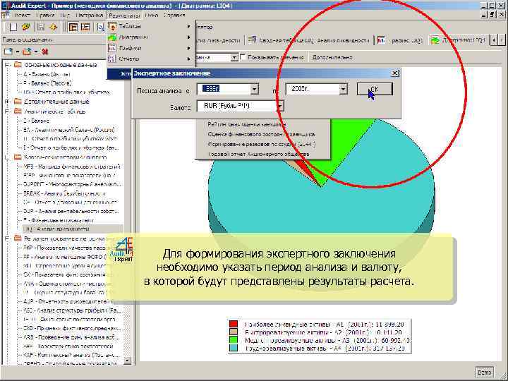 Для формирования экспертного заключения необходимо указать период анализа и валюту, в которой будут представлены