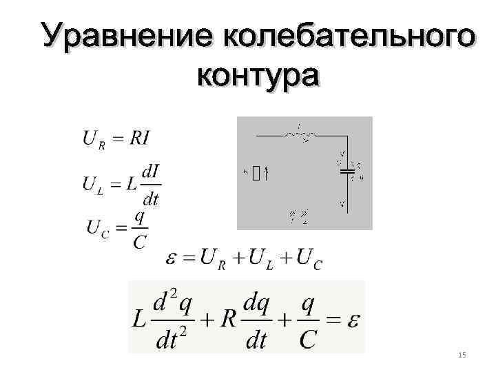 Уравнение колебания напряжения. Уравнение колебаний напряжения. Уравнение напряжения в колебательном контуре. Основное уравнение колебательного процесса. Уравнение колебательного контура.