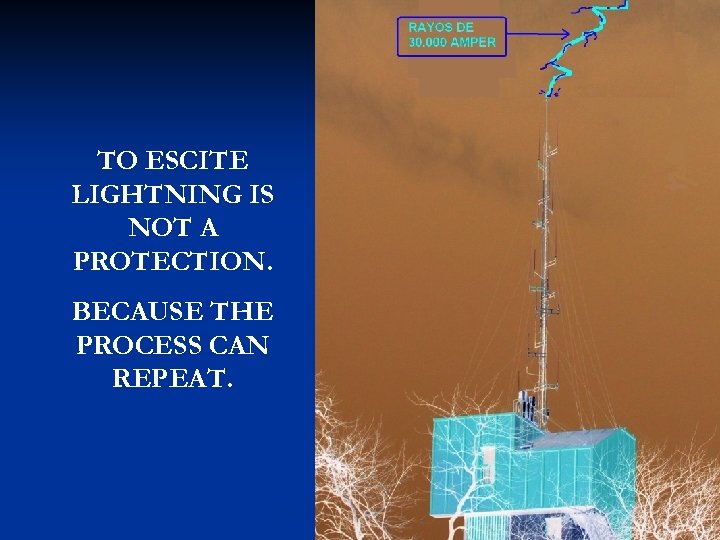 TO ESCITE LIGHTNING IS NOT A PROTECTION. BECAUSE THE PROCESS CAN REPEAT. 