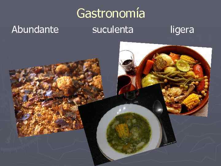 Gastronomía Abundante suculenta ligera 