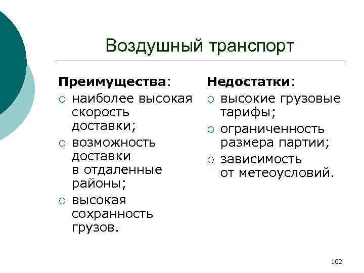 Автомобильный транспорт преимущества и недостатки