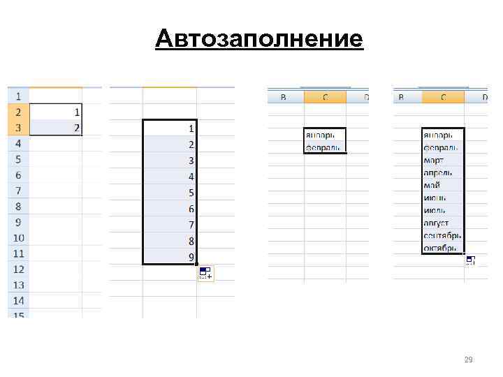 Автозаполнение 29 