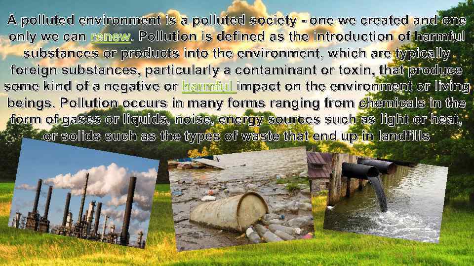 Environmental pollution презентация. Types of Environmental pollution. Pollution Definition. Environment презентация.