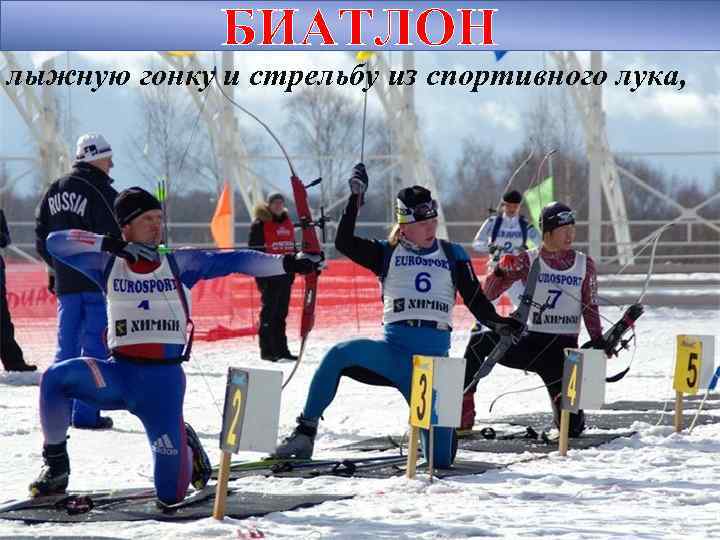 БИАТЛОН лыжную гонку и стрельбу из спортивного лука, 