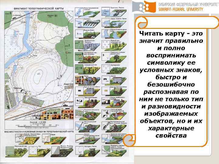 Читать карту - это значит правильно и полно воспринимать символику ее условных знаков, быстро