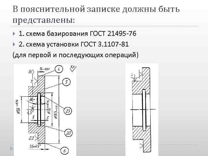 Схема базирования по гост 21495 76