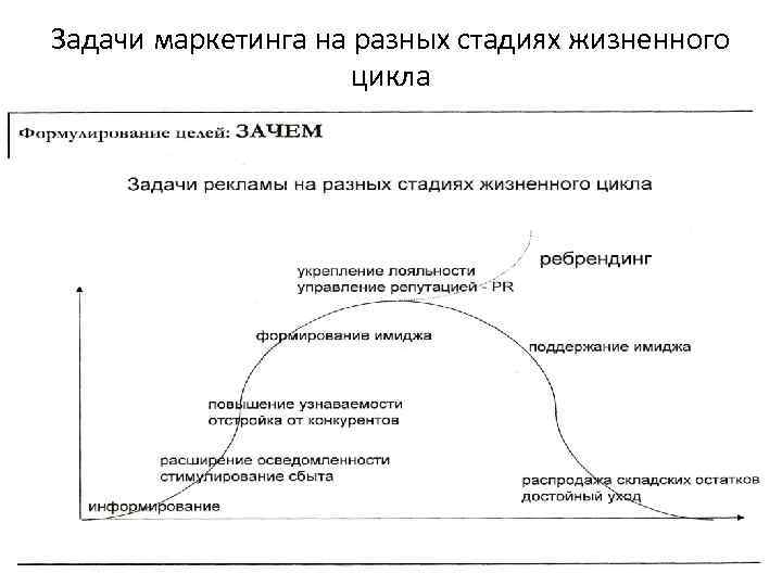 Задачи маркетинга на разных стадиях жизненного цикла 