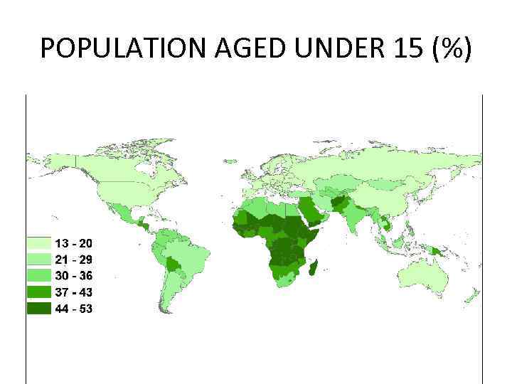 POPULATION AGED UNDER 15 (%) 