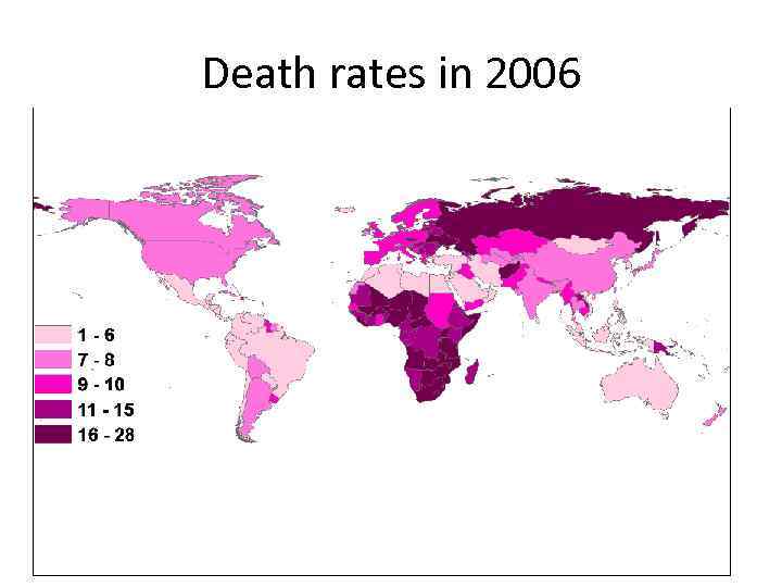 Death rates in 2006 