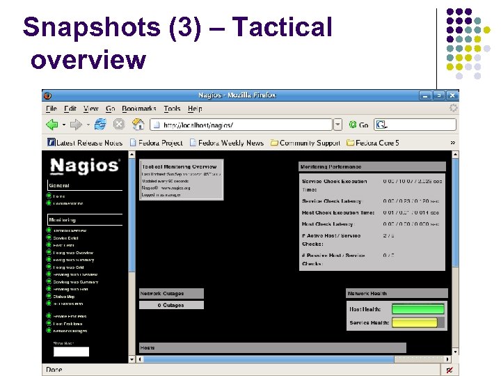 Snapshots (3) – Tactical overview 