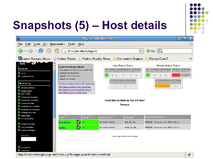 Snapshots (5) – Host details 