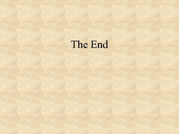 The End 