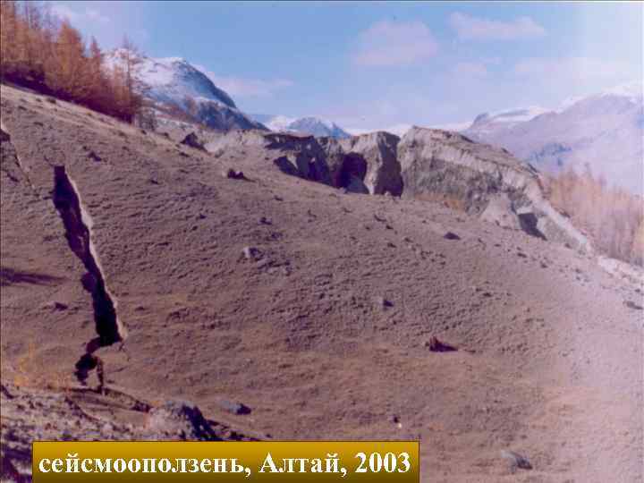 сейсмооползень, Алтай, 2003 