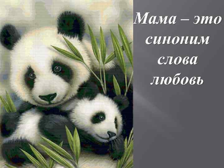 Мама – это синоним слова любовь 