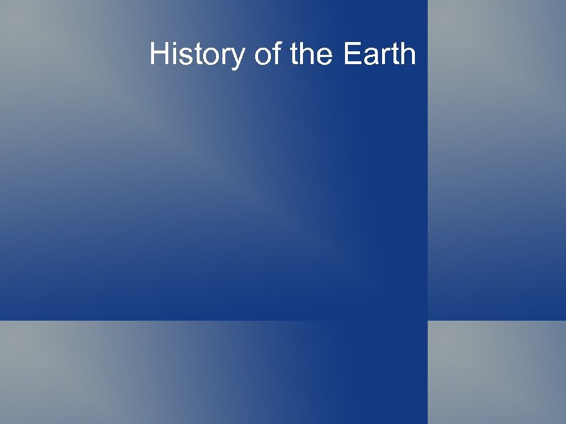 History of the Earth 