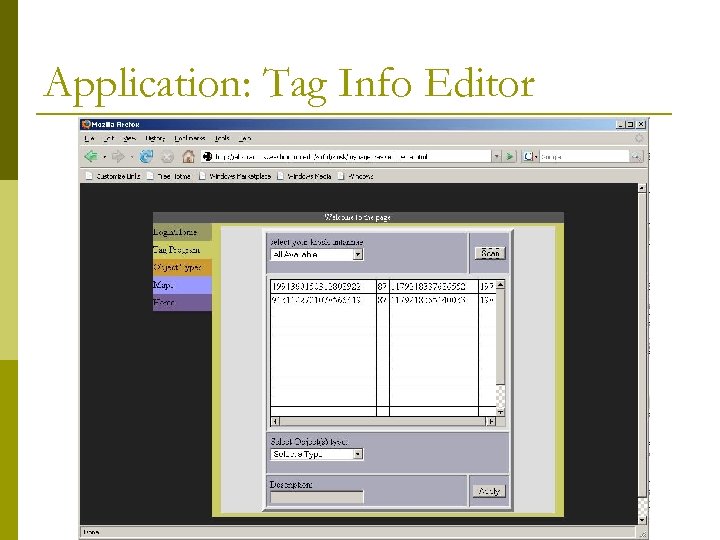 Application: Tag Info Editor 