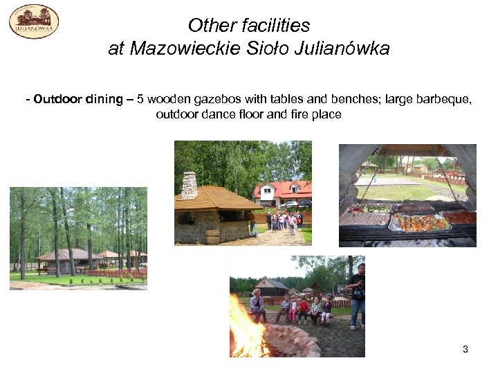 Other facilities at Mazowieckie Sioło Julianówka - Outdoor dining – 5 wooden gazebos with
