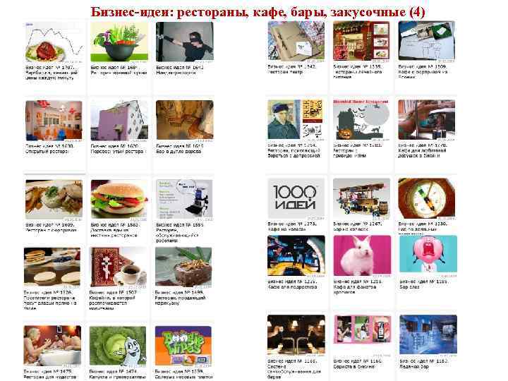 Бизнес-идеи: рестораны, кафе, бары, закусочные (4) 