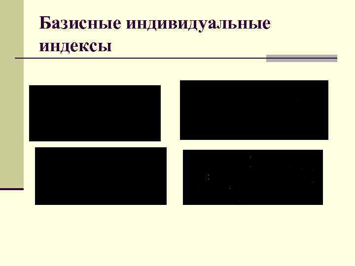 Базисные индивидуальные индексы 