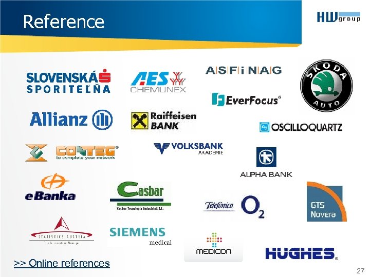 Reference >> Online references 27 