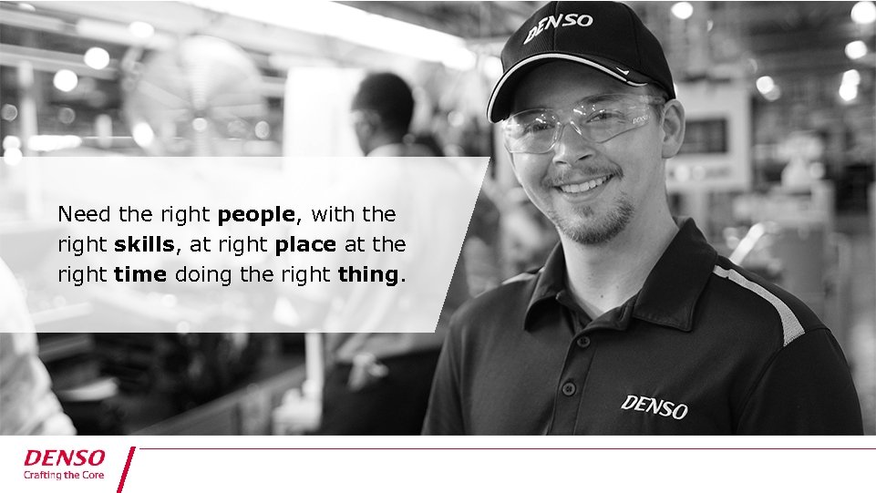 Need the right people, with the right skills, at right place at the right