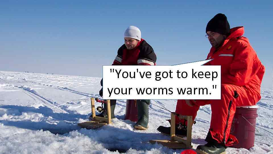 "You've got to keep your worms warm. " 