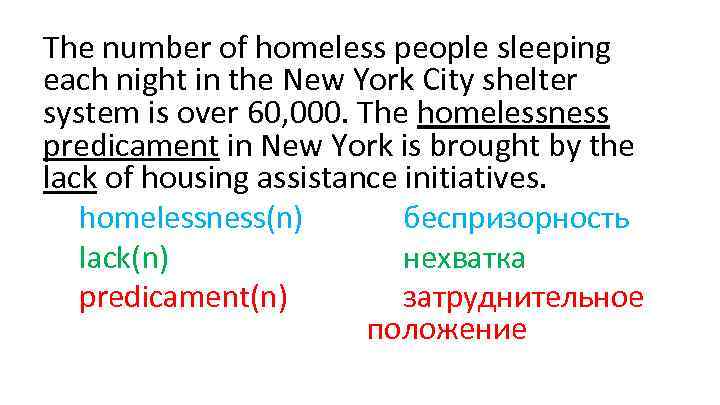The number of homeless people sleeping each night in the New York City shelter