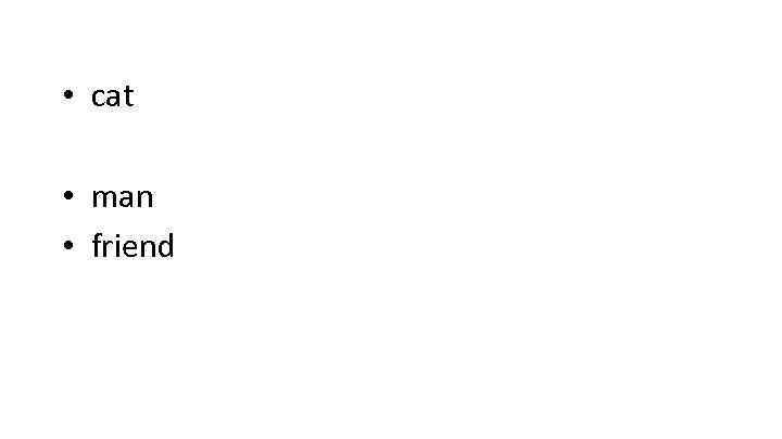  • cat • man • friend 