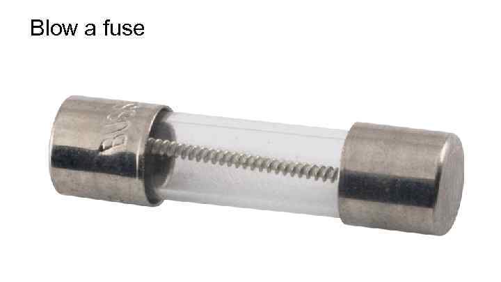 Blow a fuse 