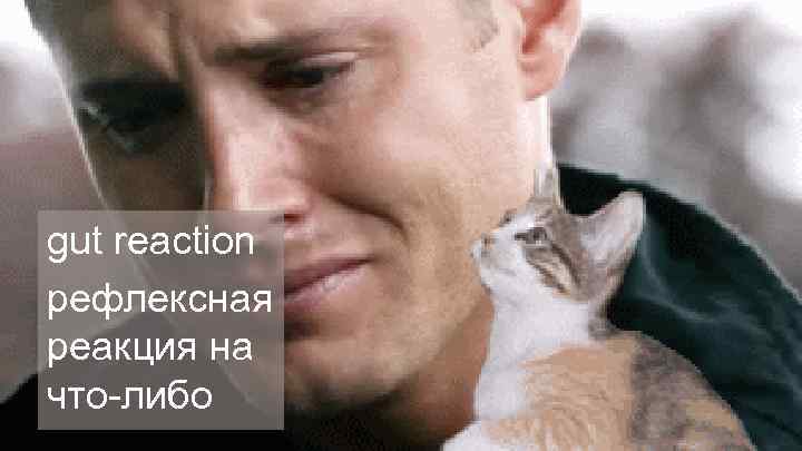 gut reaction рефлексная реакция на что-либо 