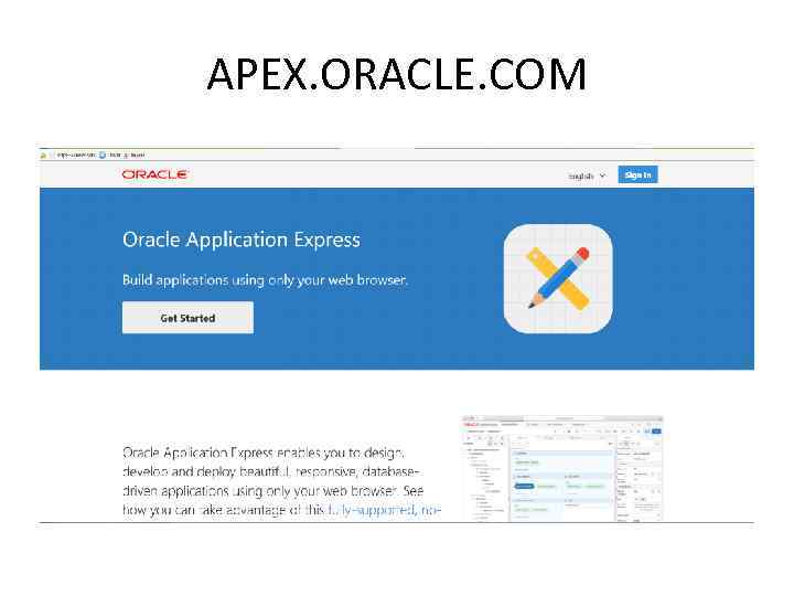 APEX. ORACLE. COM 