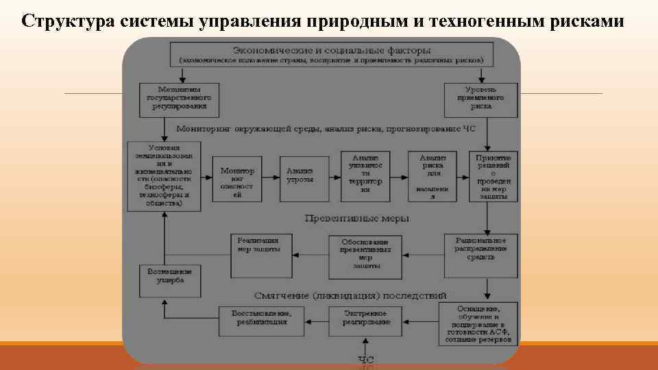 Ситуации системы управления. Структура системы управления природными и техногенными рисками. Структура системы управления рисками. Схема мониторинга и прогнозирования ЧС. Структура управления в естественных системах.