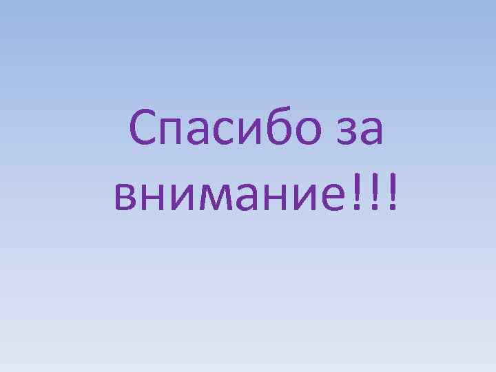 Спасибо за внимание!!! 