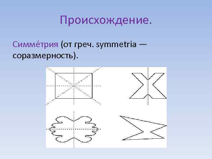 Симметричные фигуры презентация