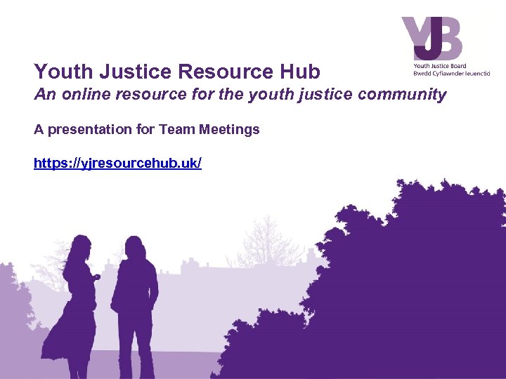 Youth Justice Resource Hub An online resource for the youth justice community A presentation