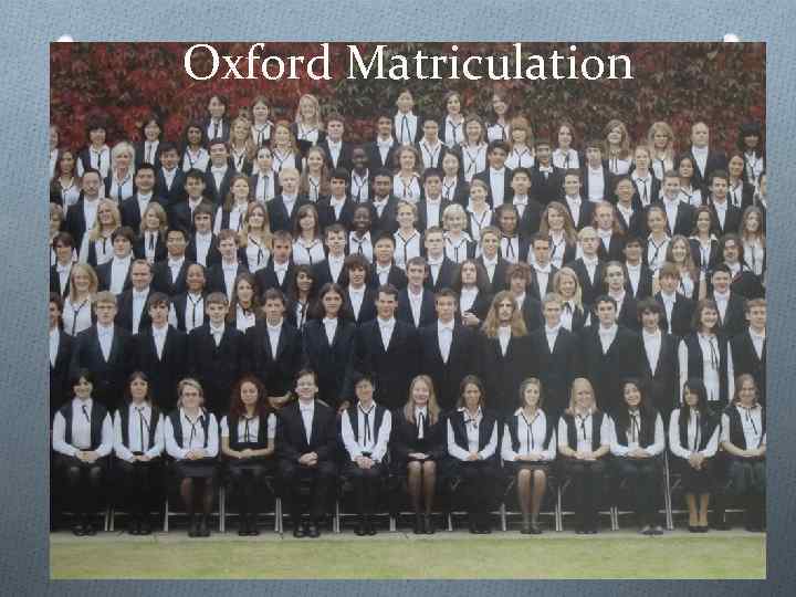 Oxford Matriculation 