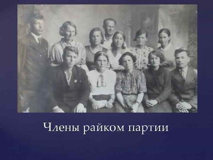 Члены райком партии 