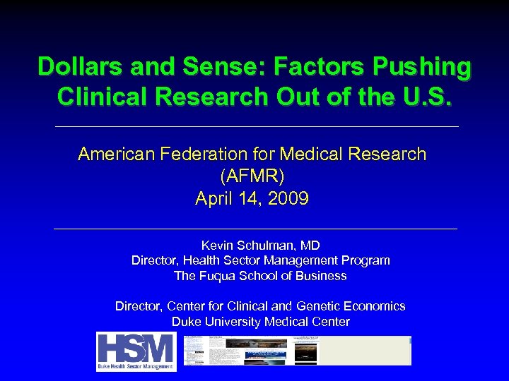 Dollars and Sense: Factors Pushing Clinical Research Out of the U. S. American Federation
